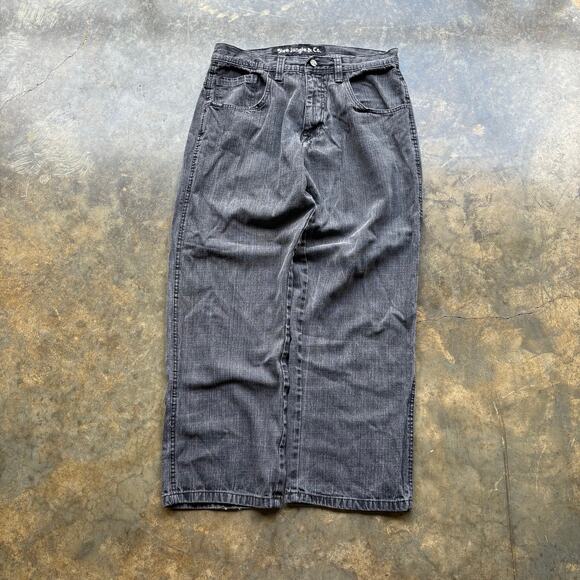 Vintage baggy southpole style black wide leg jeans - Picture 3 of 6